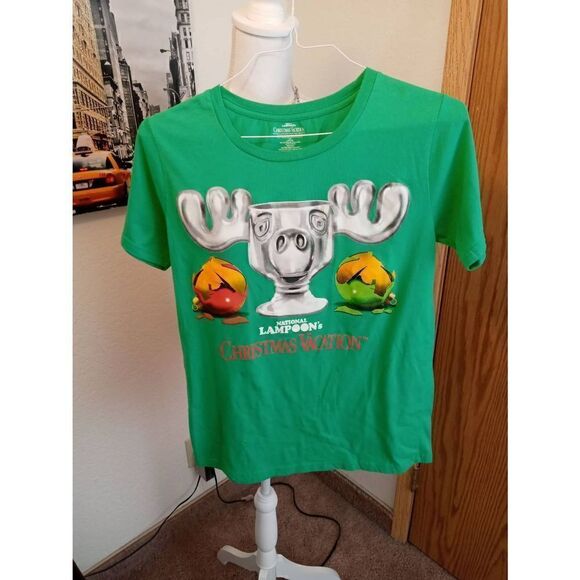 National Lampoon's Christmas Vacation Kids Graphic T-shirt Green Large 11/13 - Picture 1 of 3